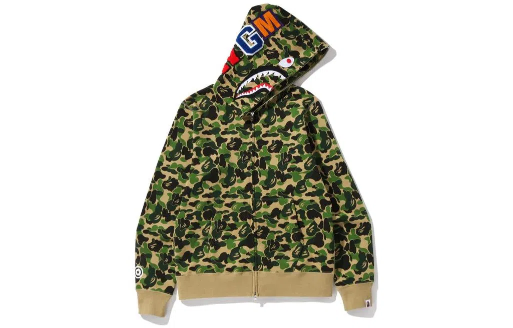 A BATHING APE SS23 Abc Camo Shark Hoodie