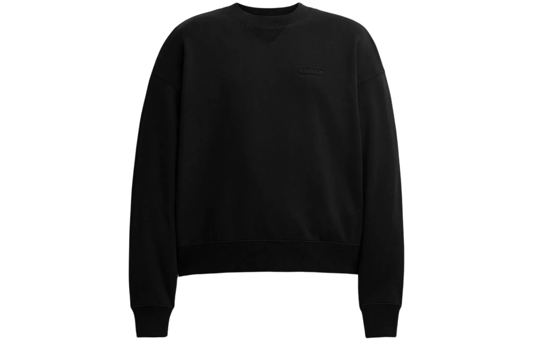 COACH Letter Print Crewneck Sweatshirt Black