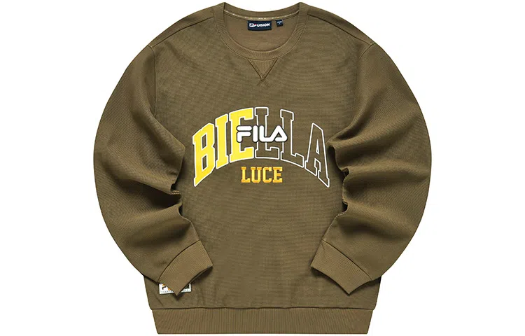 FILA FUSION Basketball Crewneck Sweatshirt Brown