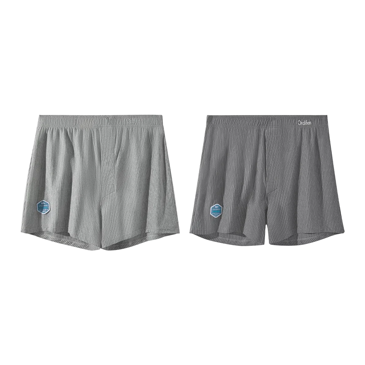 欧迪芬 男生棉柔软透气舒适轻薄透气亲肤简约夏季内裤 男款 浅花灰+中花灰