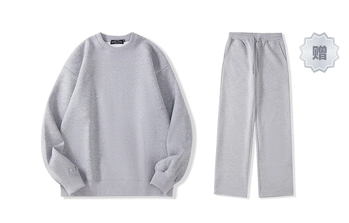 我是大卫 纯色简约圆领宽松休闲卫衣 男女同款