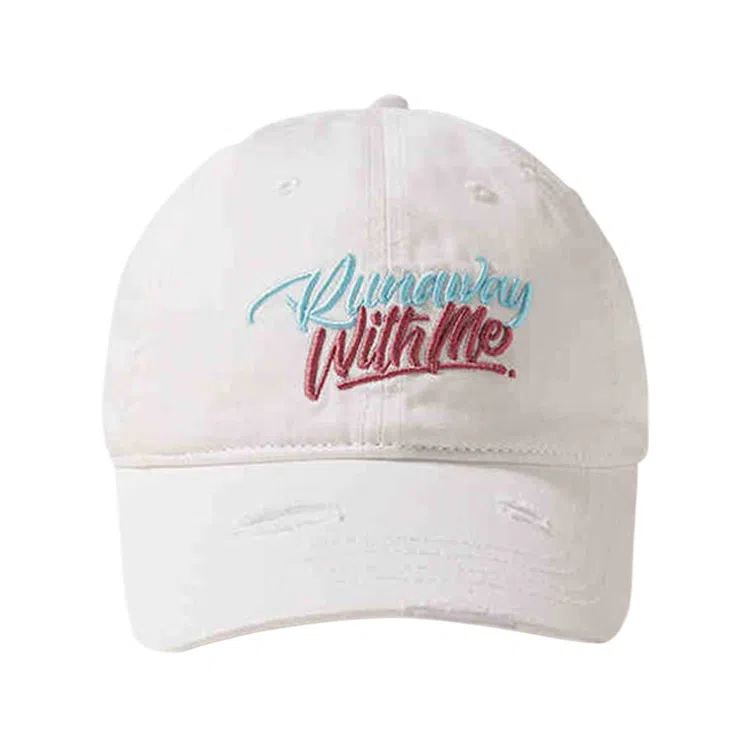 心水好物 日系原宿风街头嘻哈字母刺绣破洞时尚 棉 鸭舌帽 男女同款情侣款