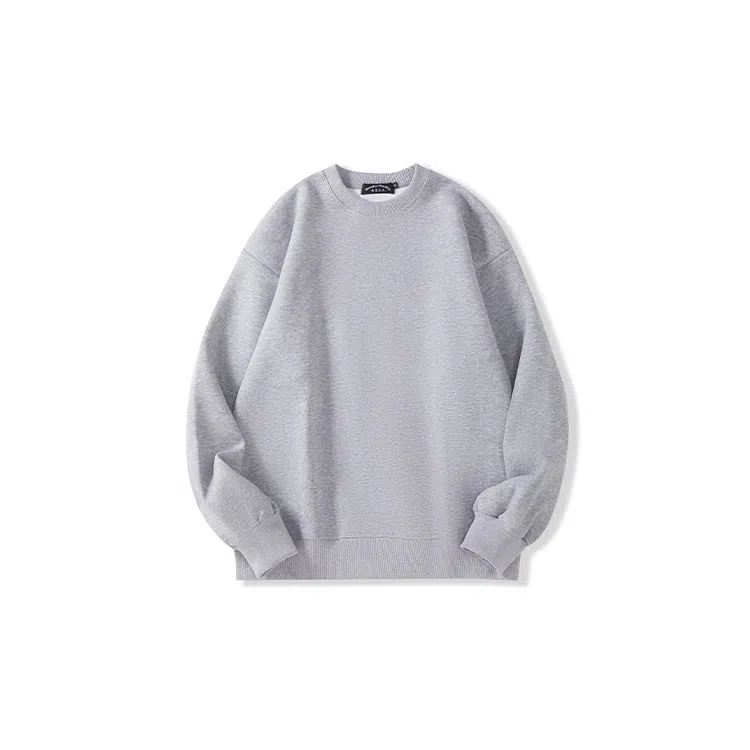 我是大卫 纯色简约圆领宽松休闲卫衣 男女同款