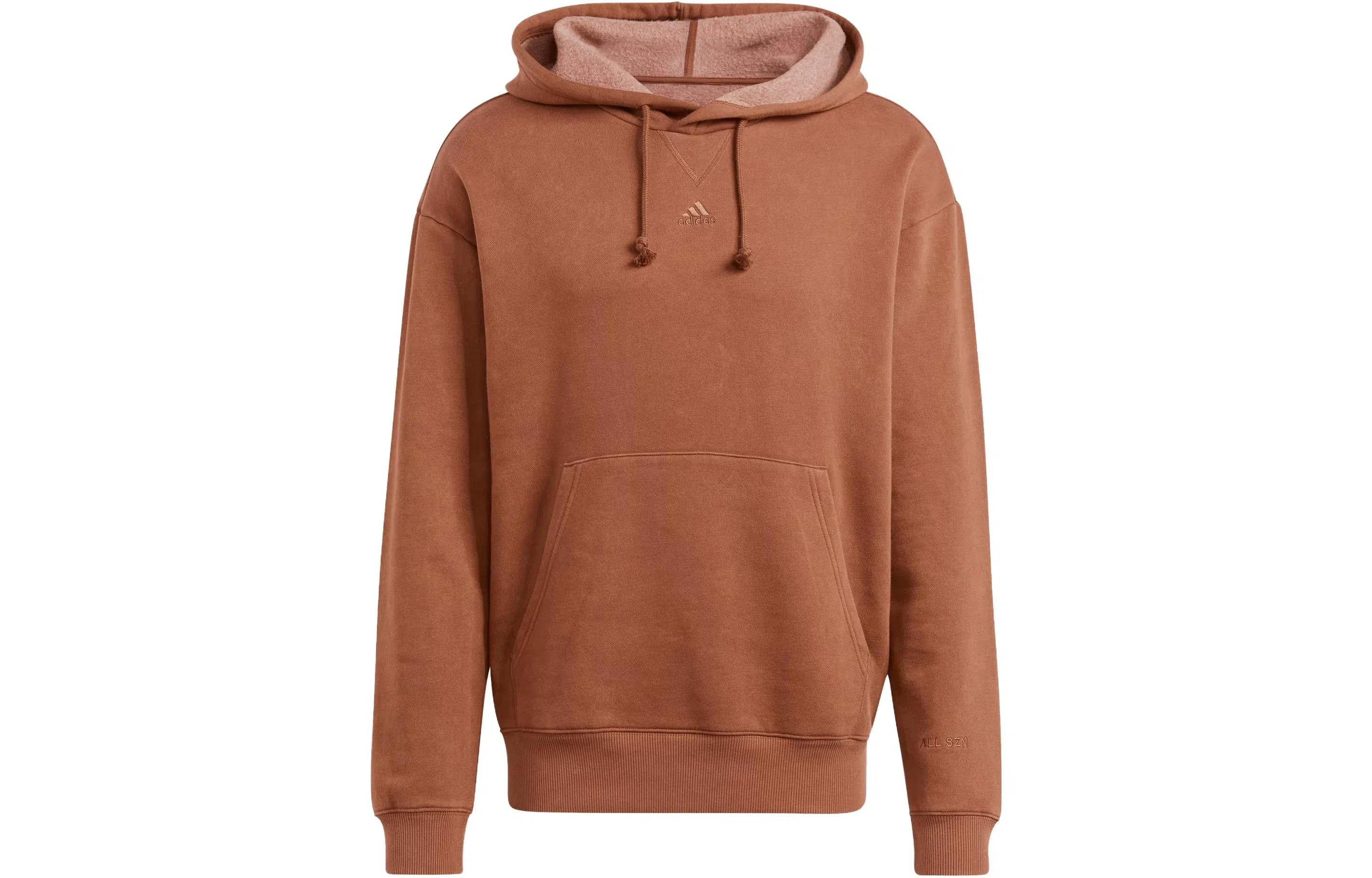 adidas All Szn Garment-Wash Hoodie Brown