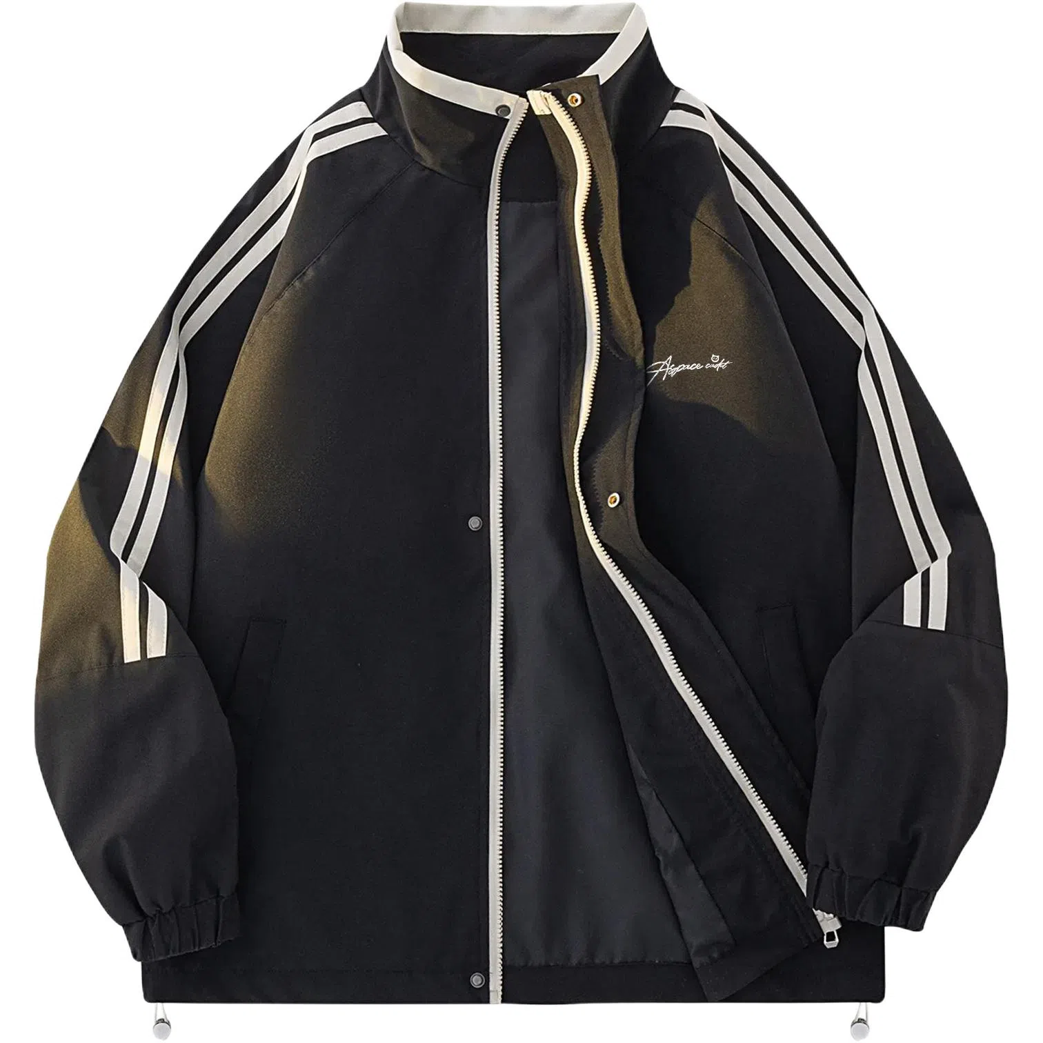 王者荣耀 鲁班七号星空梦想款 基础美式条纹字母纯色休闲宽松高级感小众工装夹克外套 男女同款