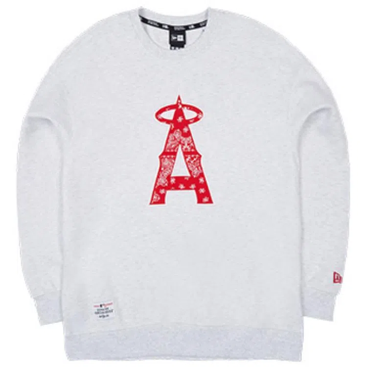 New Era MLB Logo Crewneck Sweatshirt Grey