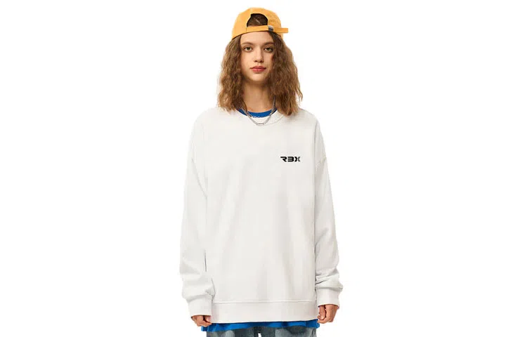 人本 印花图案简约户外逛街时尚宽松套头长袖圆领卫衣 男女同款