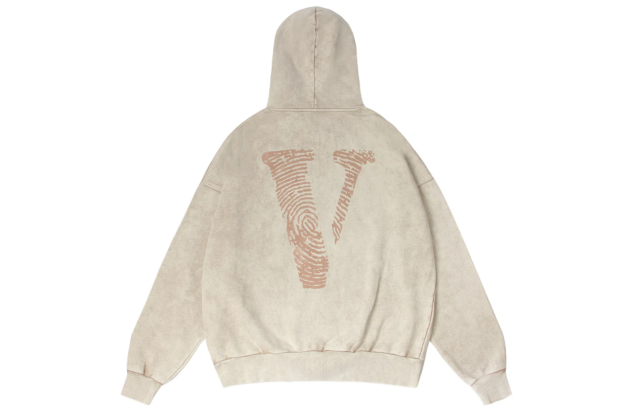 VLONE Fingerprint Logo Hoodie Beige
