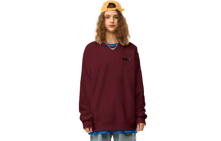 人本 印花图案简约户外逛街时尚宽松套头长袖圆领卫衣 男女同款