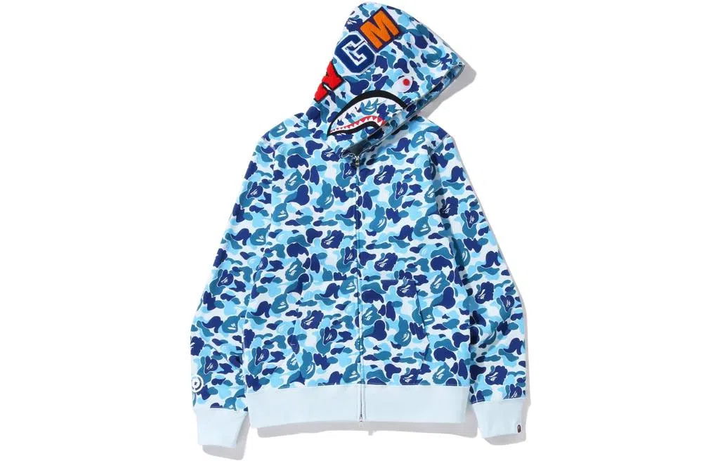 A BATHING APE SS23 Abc Camo Shark Hoodie