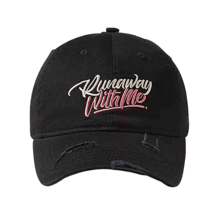 心水好物 日系原宿风街头嘻哈字母刺绣破洞时尚 棉 鸭舌帽 男女同款情侣款