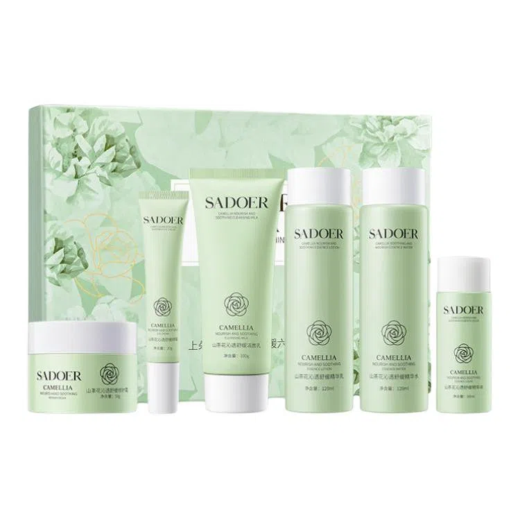 上朵 山茶花沁透舒缓护肤套装 保湿滋润补水 六件套