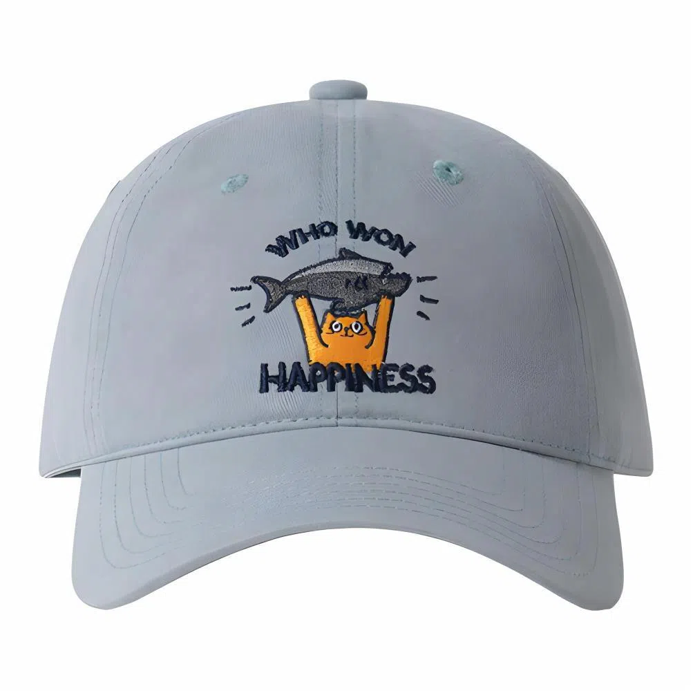 简约刺绣 复古软顶 可爱小猫户外百搭遮阳帽 棉 鸭舌帽 男女同款情侣款