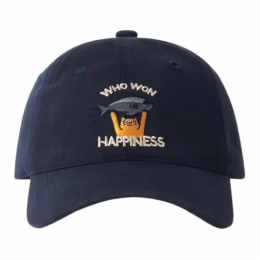 简约刺绣 复古软顶 可爱小猫户外百搭遮阳帽 棉 鸭舌帽 男女同款情侣款