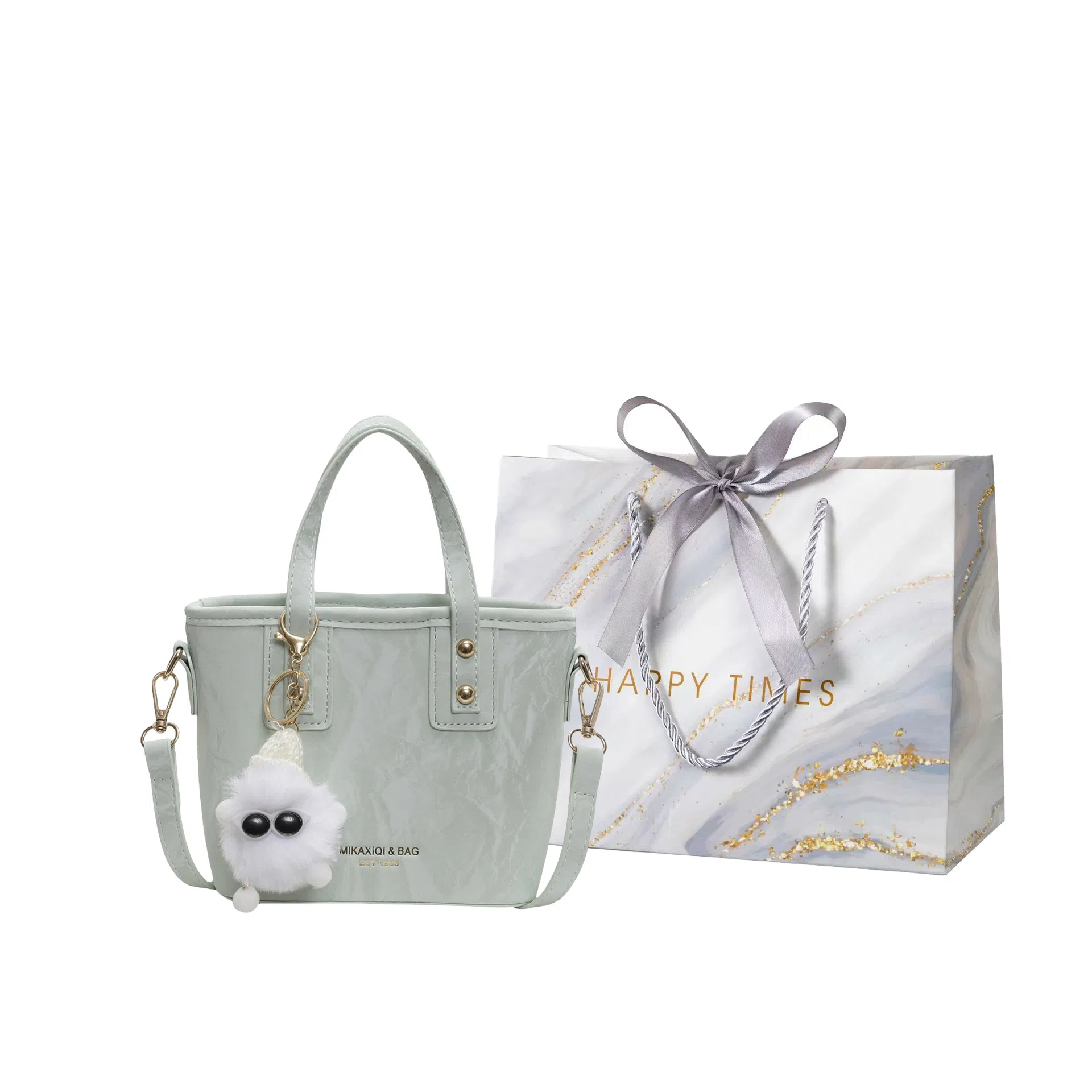 Miss Angel Crossbody Bucket Bag