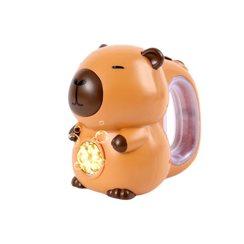 益米 卡皮巴拉 手持枪全自动快速出泡 炫彩灯光 泡泡机