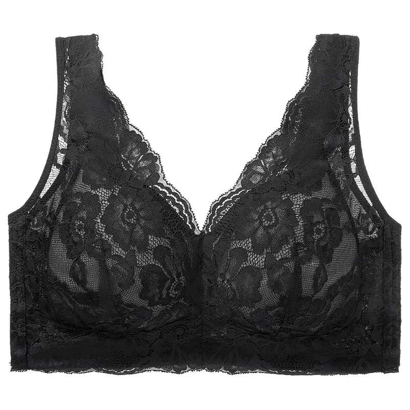 润微 院线调整型蕾丝美背内衣女大胸显小无钢圈收副乳防下垂文胸 女款