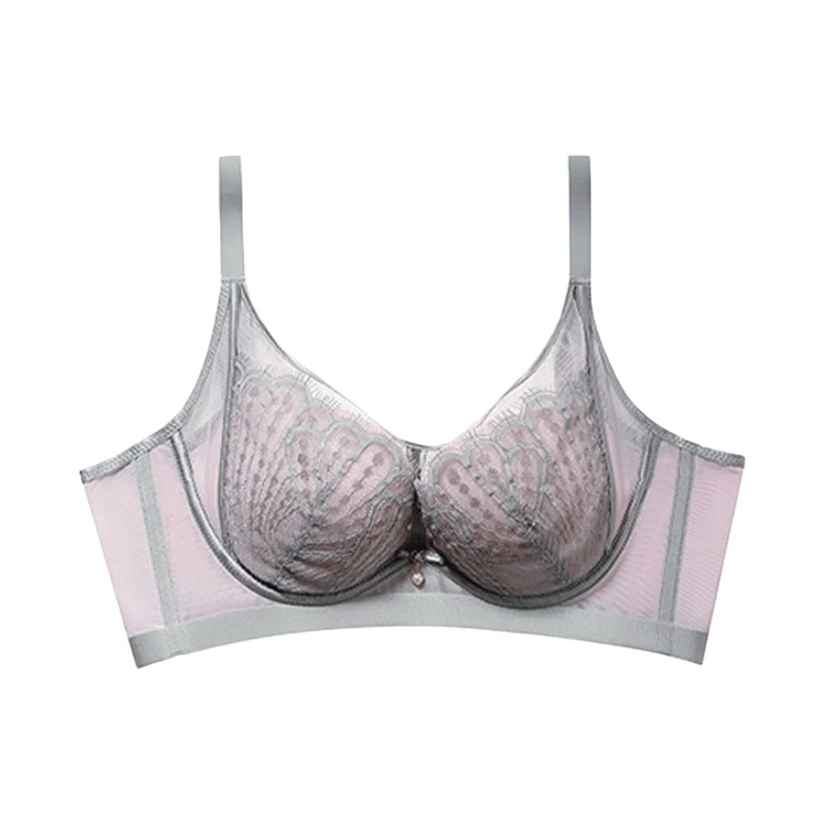 欧迪芬 柔软透气舒适法式蕾丝收副乳软支撑聚拢文胸 女款