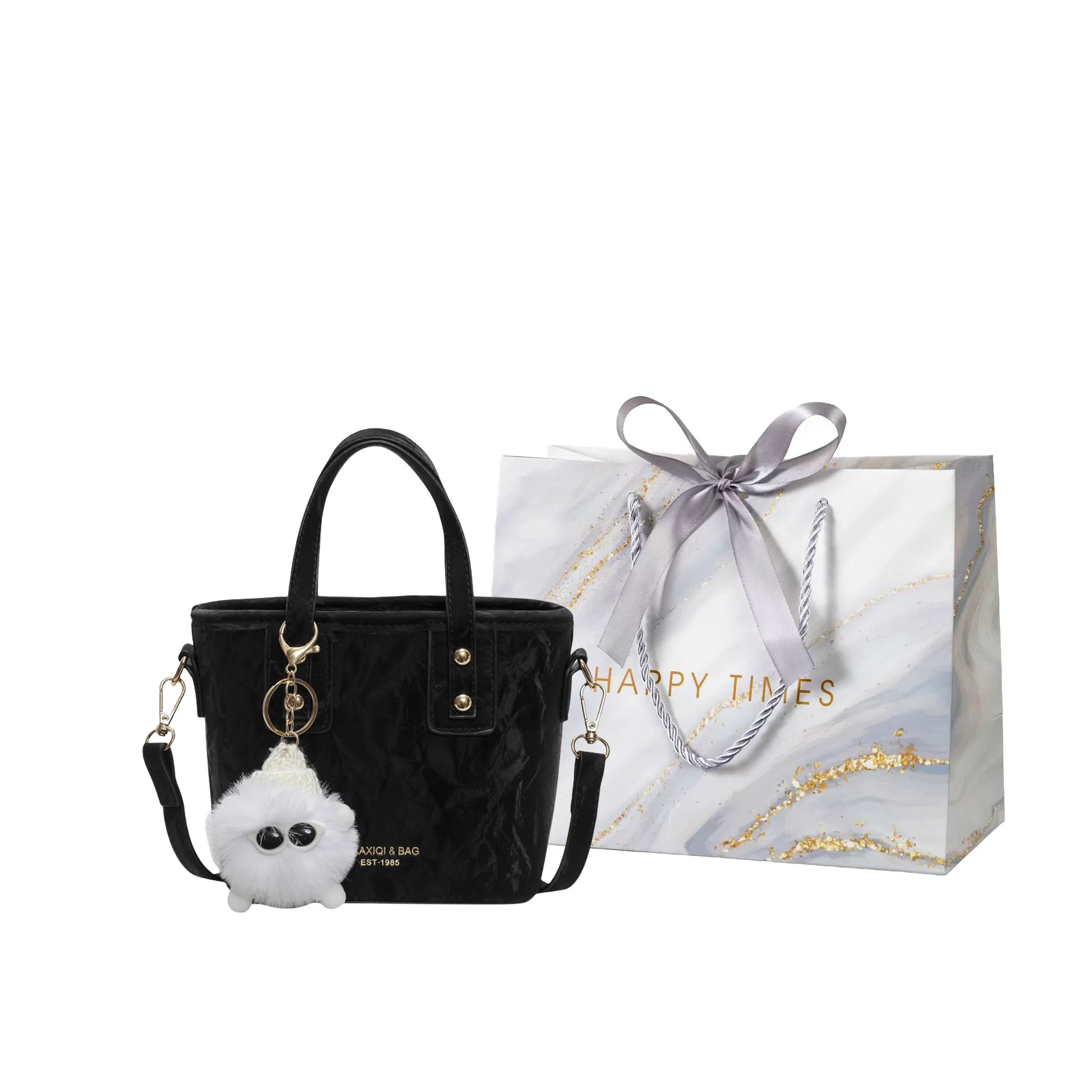 Miss Angel Crossbody Bucket Bag