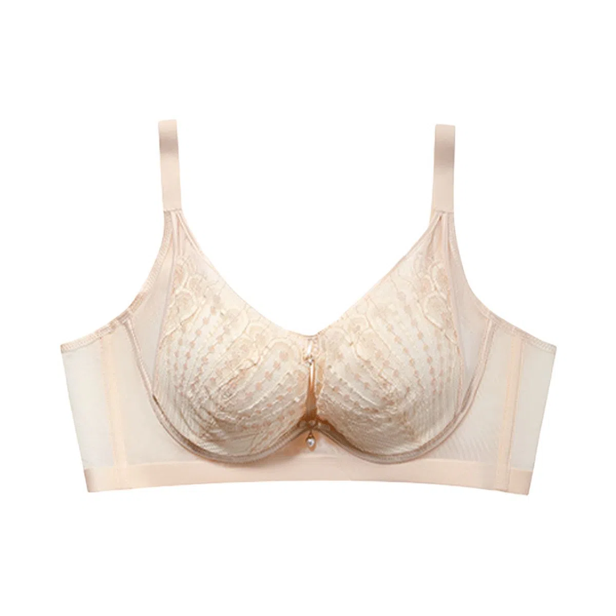 欧迪芬 柔软透气舒适法式蕾丝收副乳软支撑聚拢文胸 女款