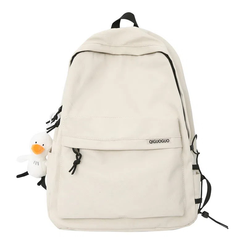 LEXI Nylon Backpack White/Black