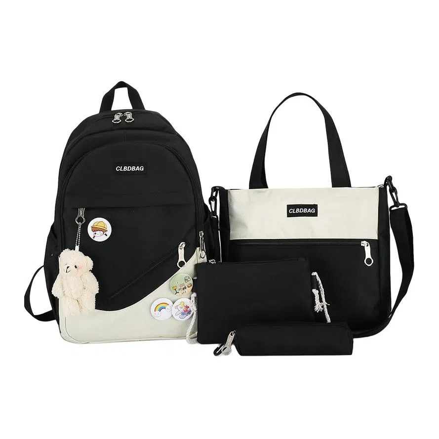 恒源祥 韩版可爱小熊 帆布 双肩包 女款 多色