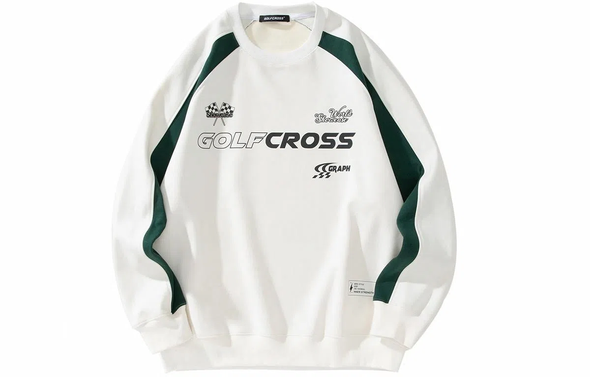 GOLFCROSS Logo Print Sweatshirt