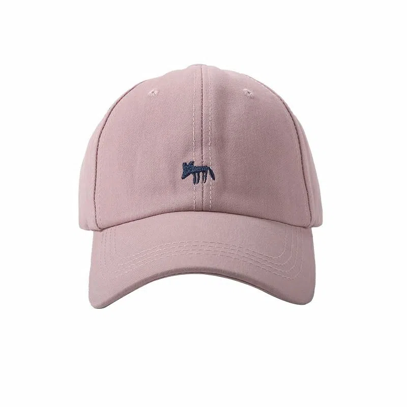 稻草人 韩版刺绣小狐狸 显脸小 百搭休闲 棉 鸭舌帽 男女同款情侣款