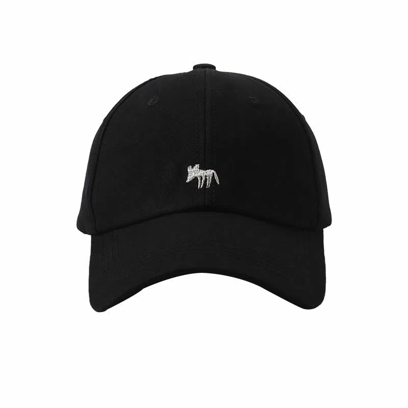 稻草人 韩版刺绣小狐狸 显脸小 百搭休闲 棉 鸭舌帽 男女同款情侣款