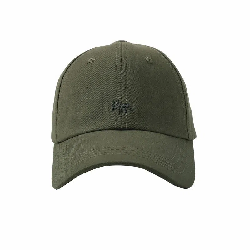 稻草人 韩版刺绣小狐狸 显脸小 百搭休闲 棉 鸭舌帽 男女同款情侣款