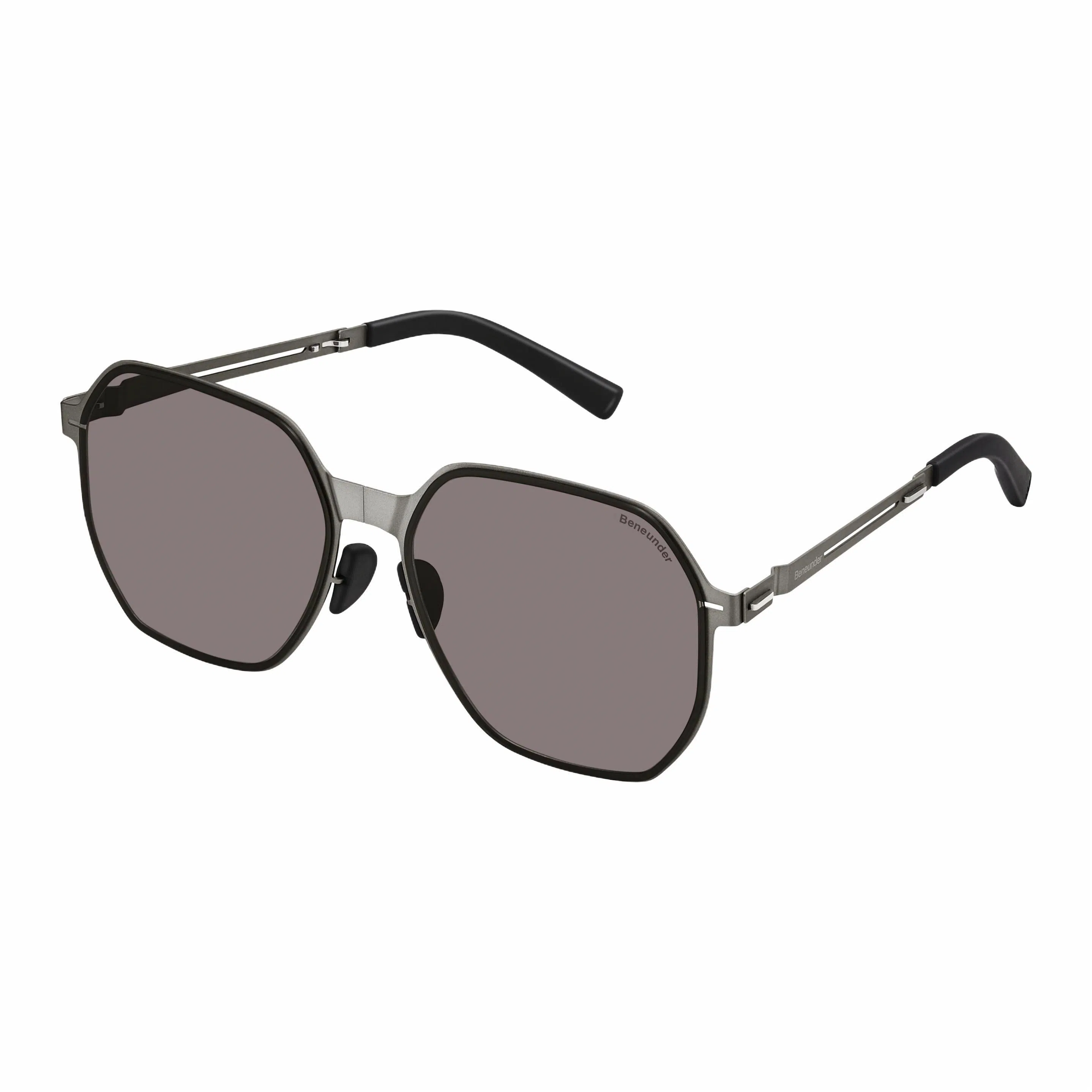 蕉下 镂空设计 金属 方形 太阳眼镜 男女同款情侣款 棕色