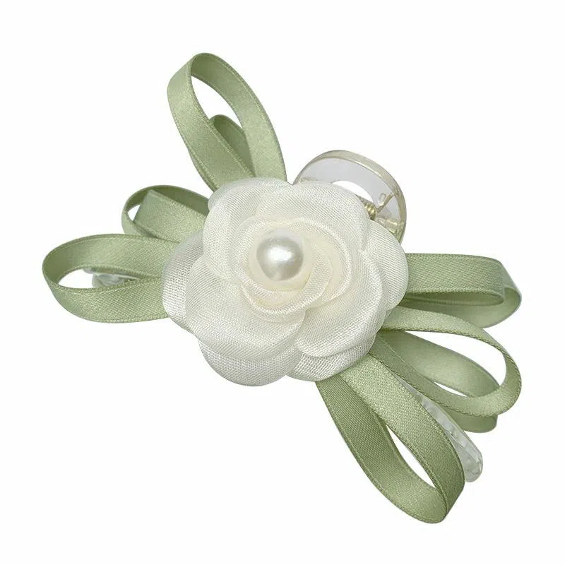 彤彤兔 法式浪漫玫瑰珍珠鲨鱼夹高级感后脑勺 盘发气质 发夹 女款