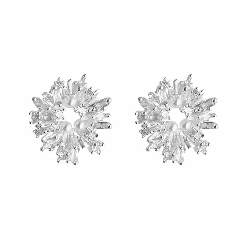 韵系 璀璨烟花珍珠 铜镀金 耳环 女款