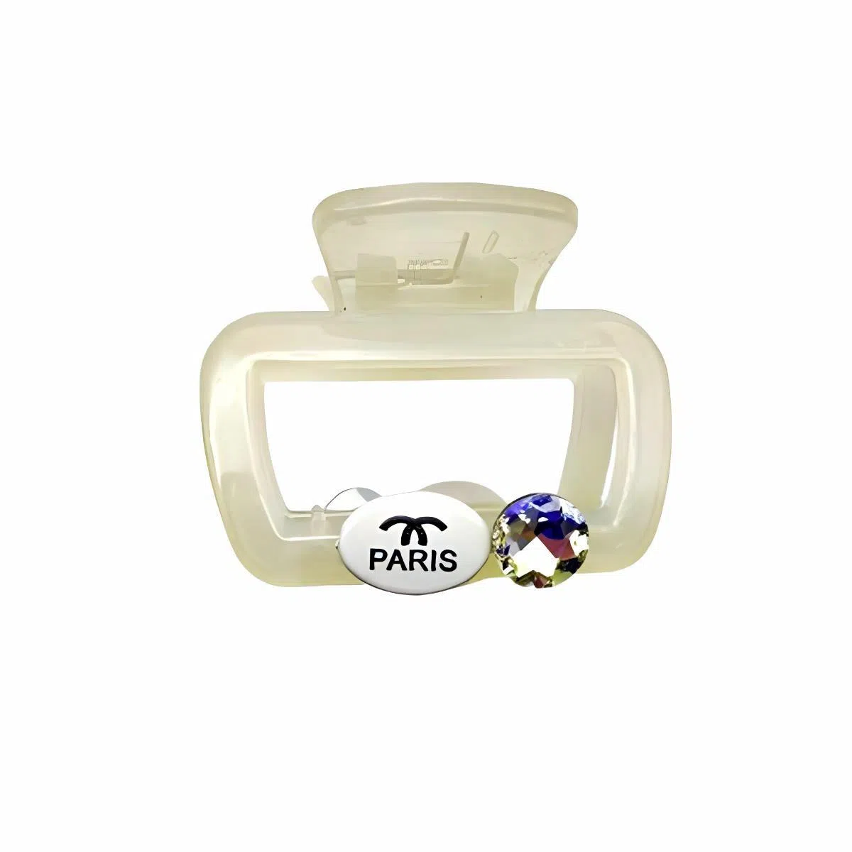 简应舒 发抓中号盘发抓夹后脑勺鲨鱼夹发饰方形 亚克力+仿钻 发夹 女款