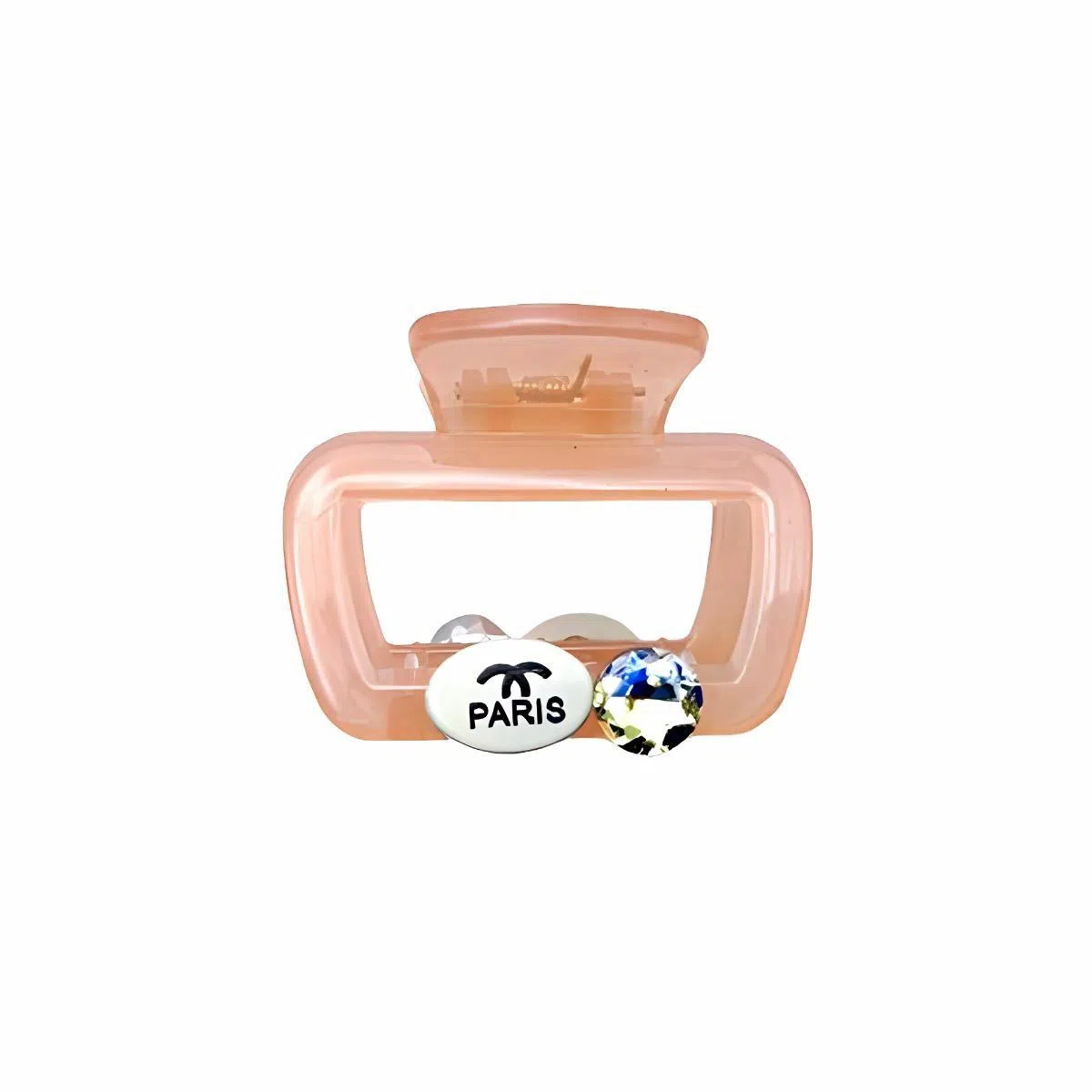 简应舒 发抓中号盘发抓夹后脑勺鲨鱼夹发饰方形 亚克力+仿钻 发夹 女款