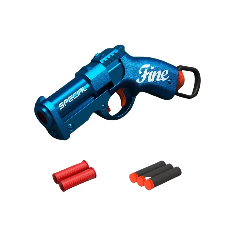 咕轹 迷你哥布林手炮拉栓发射器抛壳软弹枪 枪型玩具