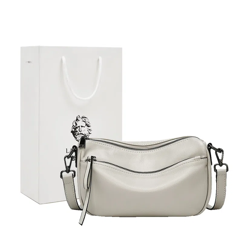 老人头 简约百搭纯色 头层牛皮 单肩包 女款 多色