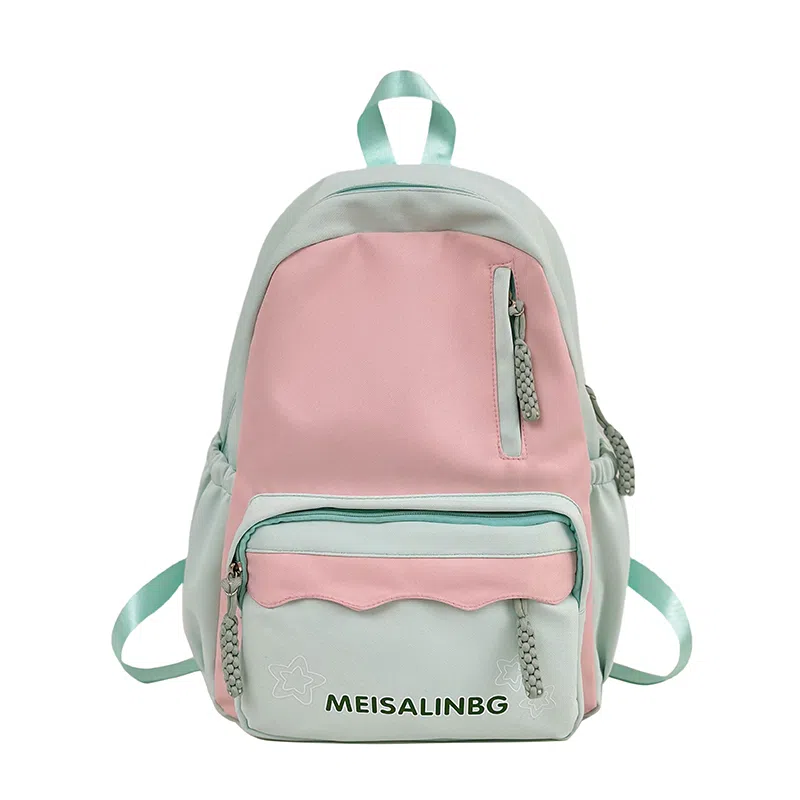 彤彤兔 大容量简约 涤纶 双肩包 女款 粉色/紫色/黑色/蓝色/绿色/卡其色