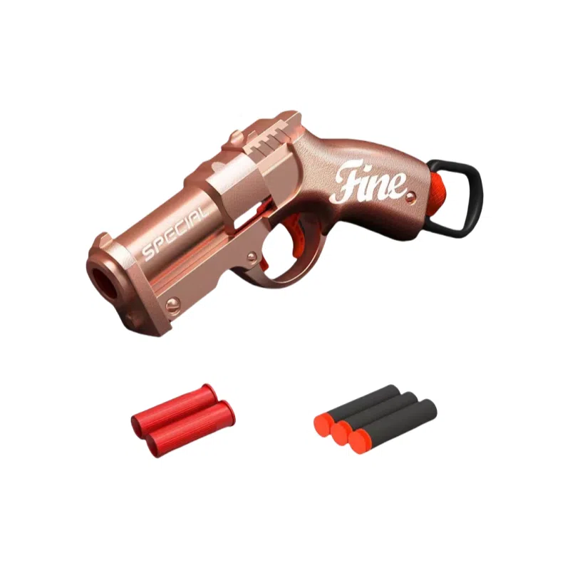 咕轹 迷你哥布林手炮拉栓发射器抛壳软弹枪 枪型玩具