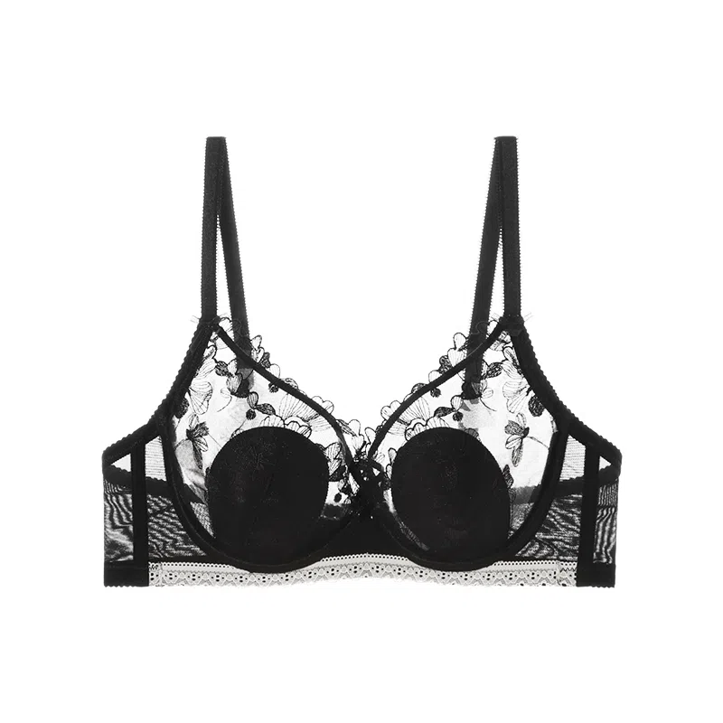内在密码 大胸显小法式蕾丝软钢圈防下垂性感文胸 女款