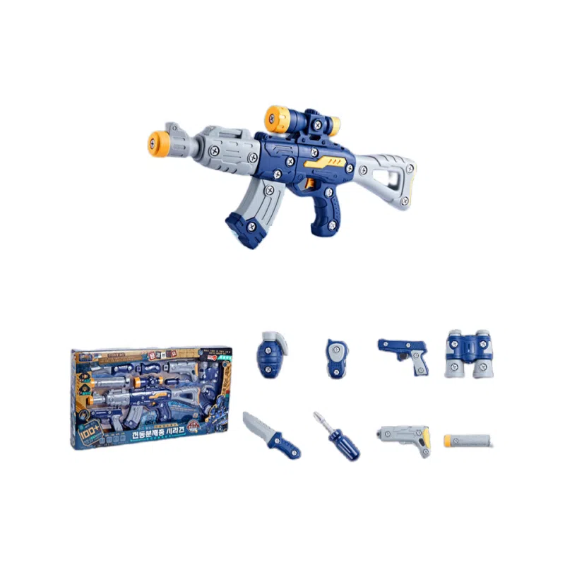 咕轹 百变拼装拆装 组装拧螺丝声光枪 枪型玩具