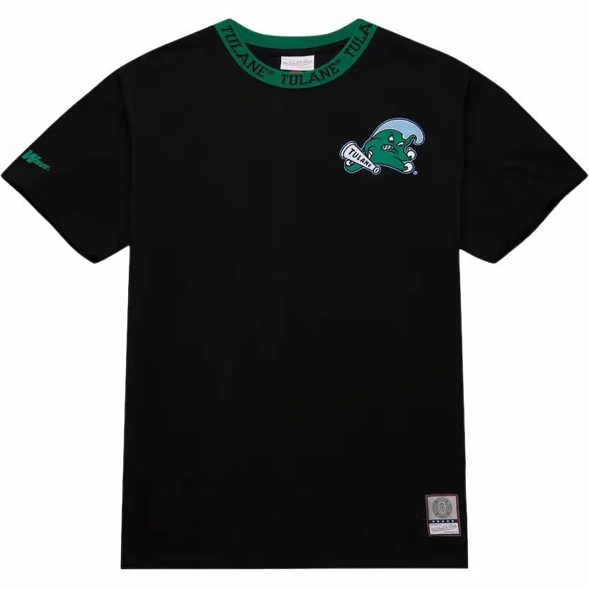Mitchell Ness x NCAA Tulane Green Wave Ringer T
