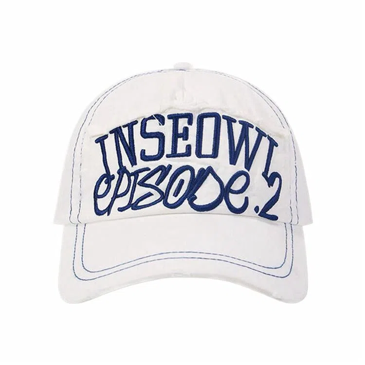 心水好物 字母刺绣 宽帽檐大脸显脸小美式复古大头围 棉 鸭舌帽 男女同款情侣款