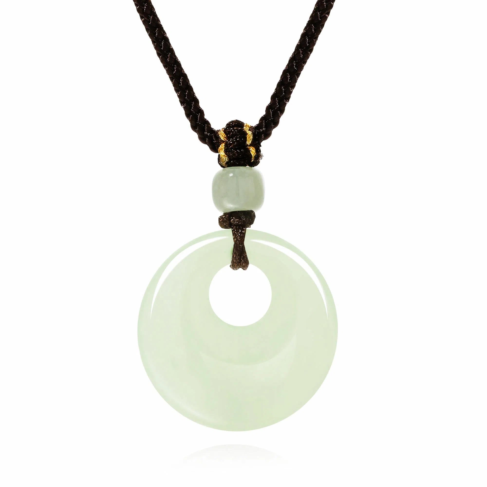 【温润美玉】 魔物 福气圆满平安扣 转运珠黑绳简约时尚高级 时尚好运日常通勤礼盒装#好运开运 #轻奢百搭 玉髓 吊坠 男女同款情侣款