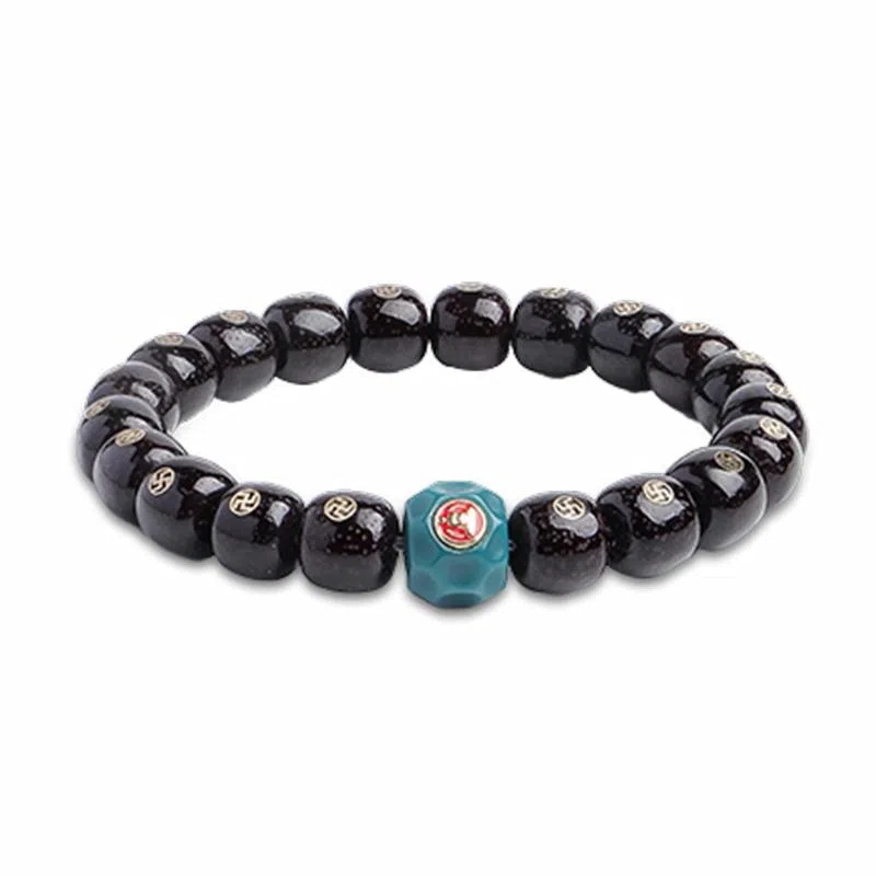 木盛缘 【破除无明黑暗】国潮藏式复古风转运平安喜乐诸事圆满单圈好运文玩佛珠 星月菩提 手串 男女同款情侣款