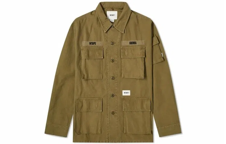 WTAPS Jungle Ls 01 Shirt. Cotton. Satin