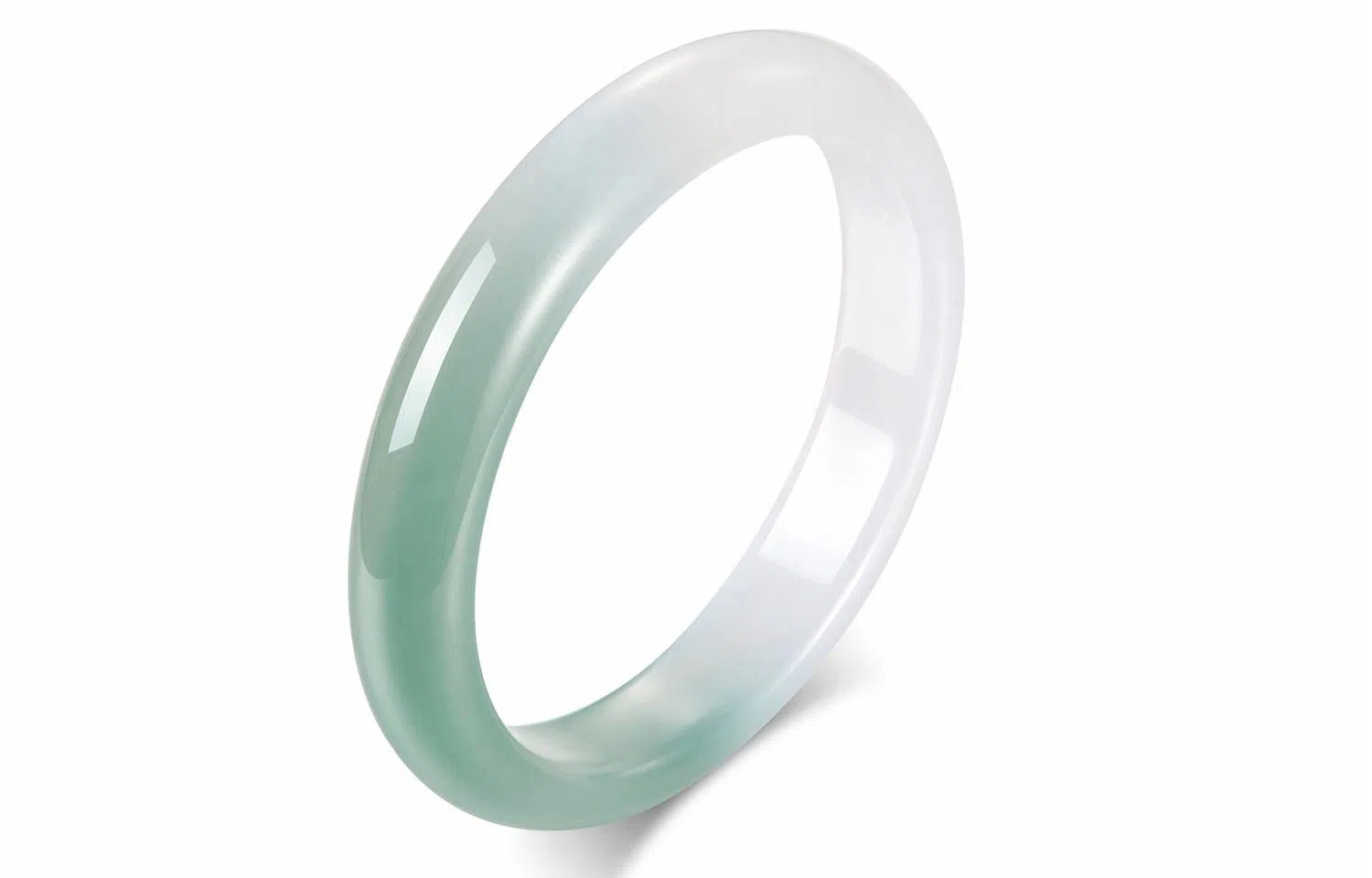 石头记 青山黛半白半绿 新中式国朝 古典宫廷风 温婉优雅小众设计 高级感 冰透礼盒款 玉髓 玉石手镯 女款