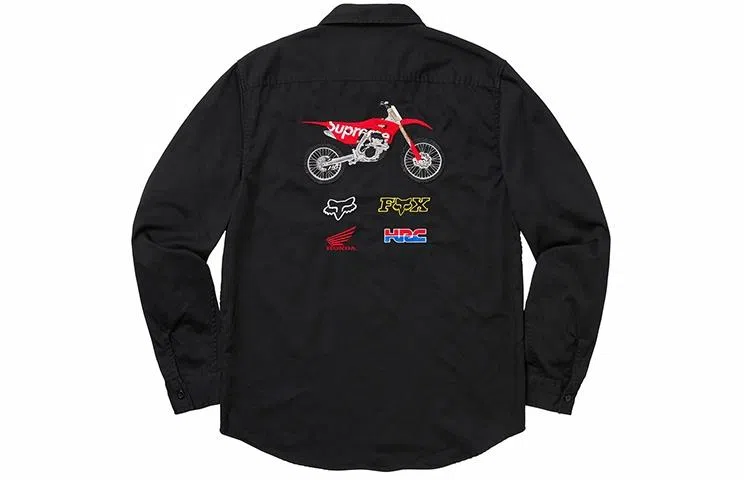 Supreme x Honda x Fox Racing Work Shirt Black