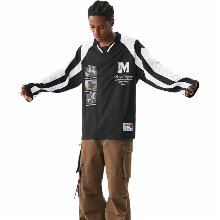MEDM FW24 Pegasus Print Football Jersey