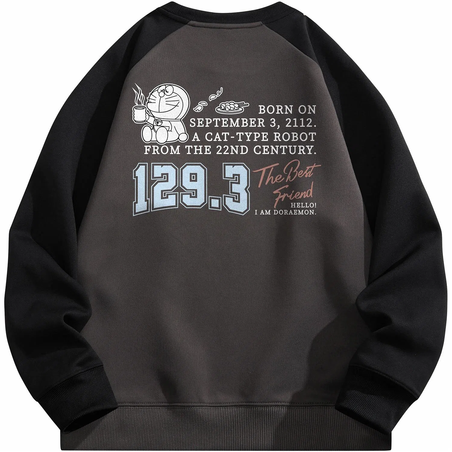 Doraemon Cartoon Colorblock Sweatshirt